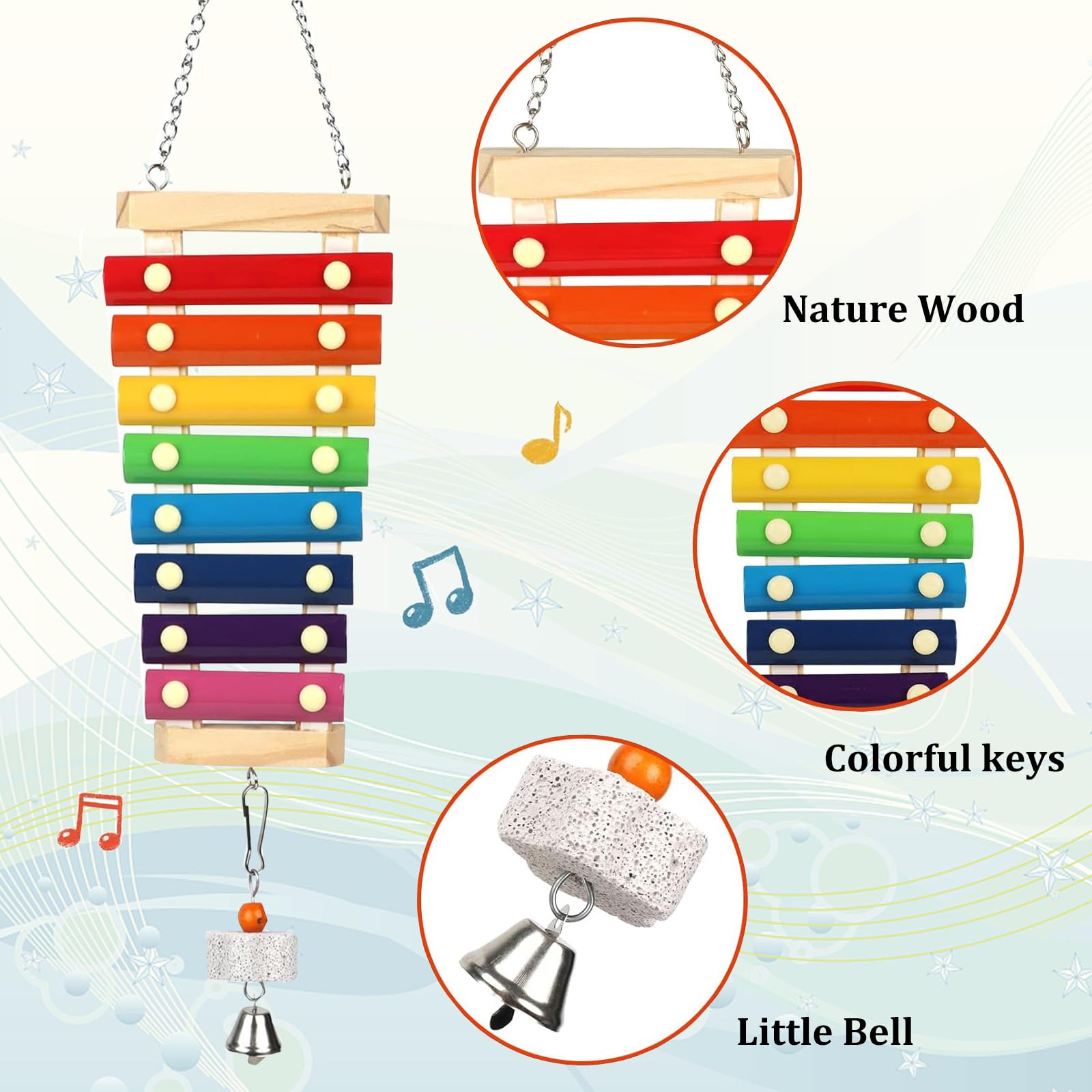 HZAKXIN 30 cm chain provides flexible hanging position for comfortable play