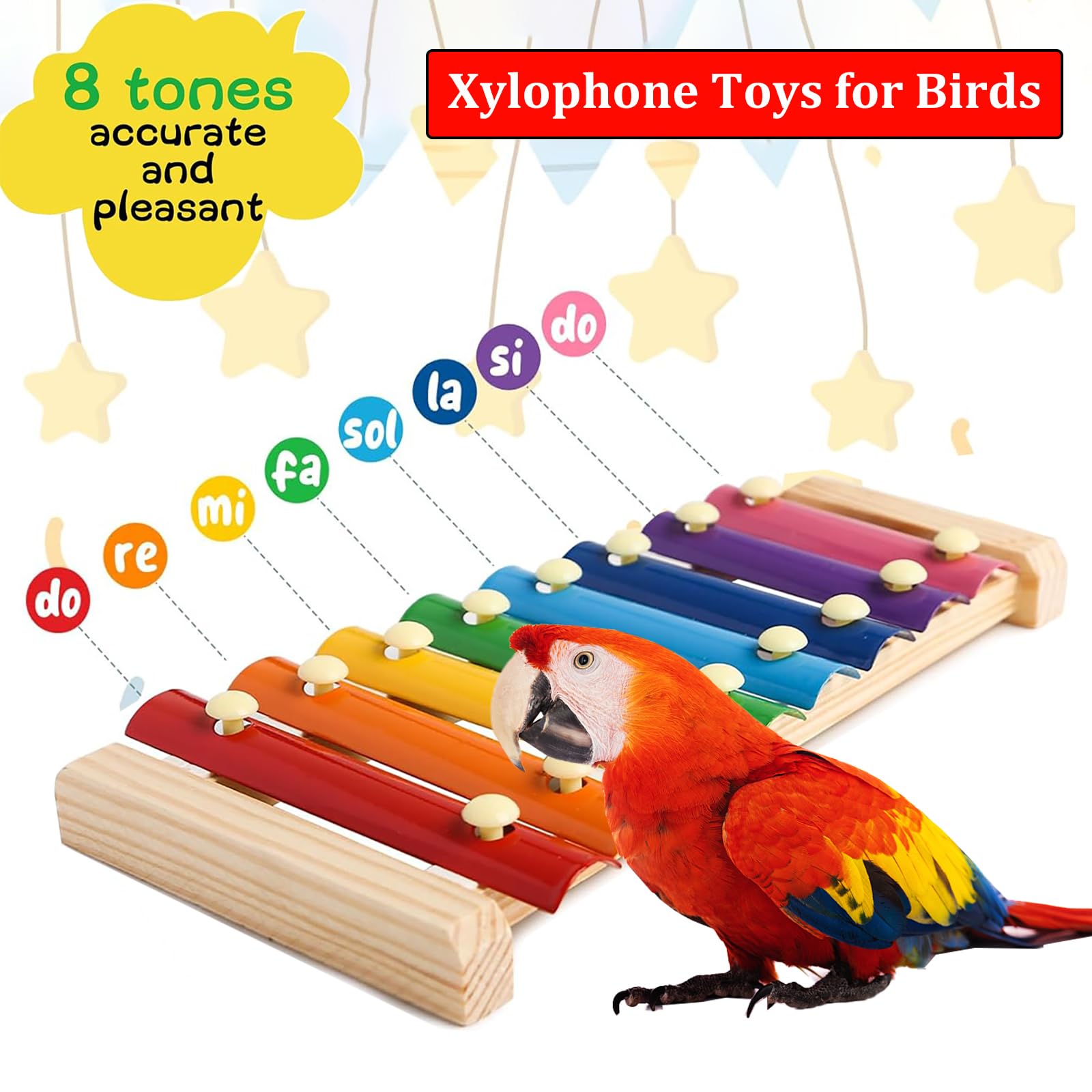 HZAKXIN parrot-toy size 9.4x4.7x1.2 inches ideal for mid-large birds