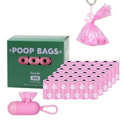HZDHCLH poop bags pink cat paw packaging keeps walks tidy and bags easily accessible.