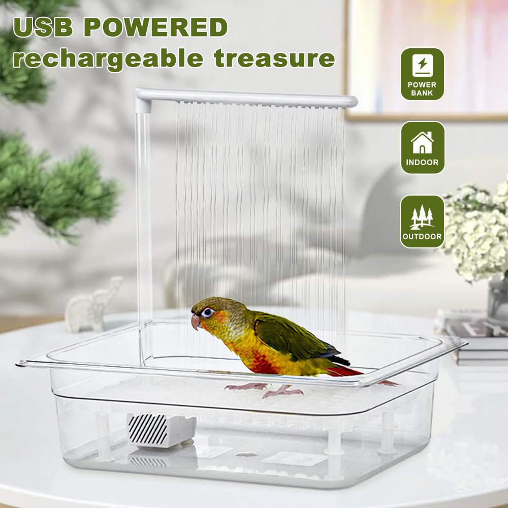 HZDZ LCPAW bird bath highlights adjustable water flow for different bird preferences.