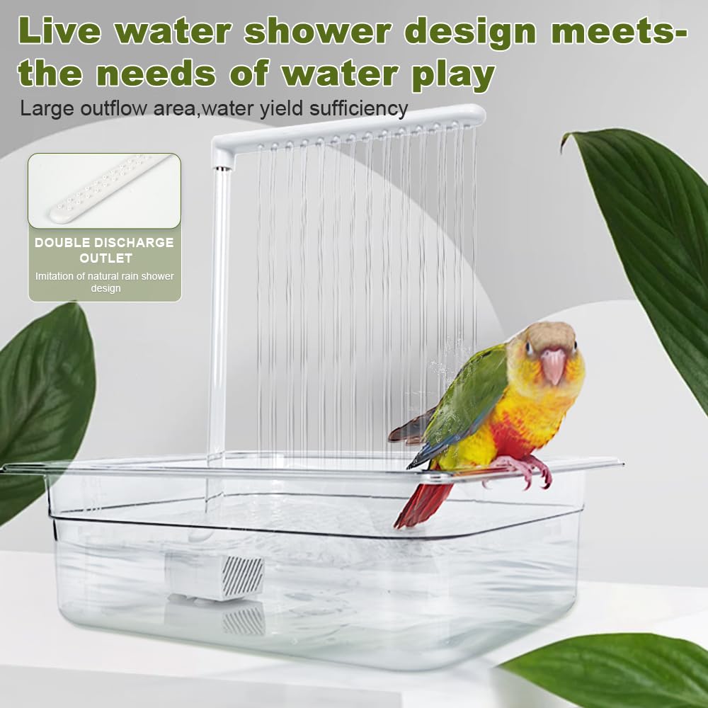 HZDZ LCPAW mesh perch provides secure footing for small parrots during bath.