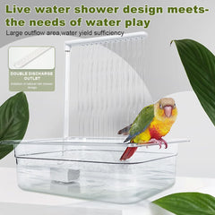 HZDZ LCPAW mesh perch provides secure footing for small parrots during bath.