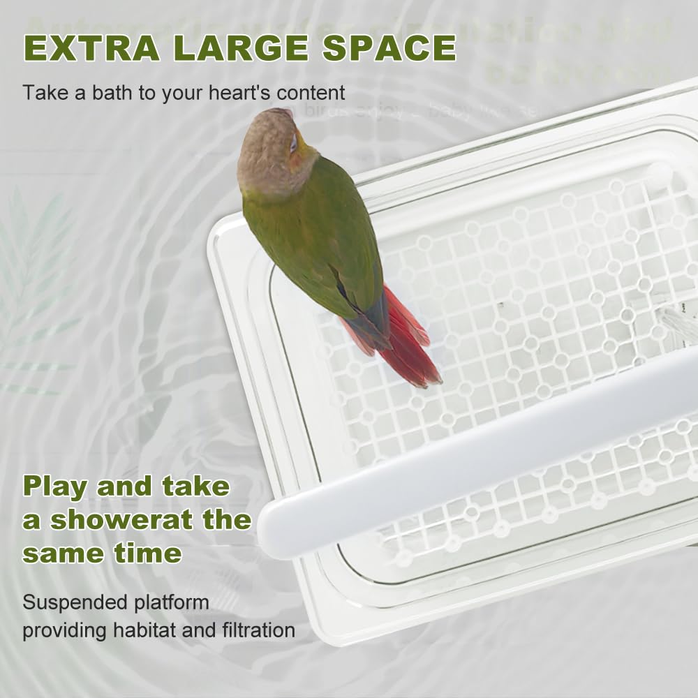 HZDZ LCPAW shallow 4-inch basin keeps petite birds safe during baths.