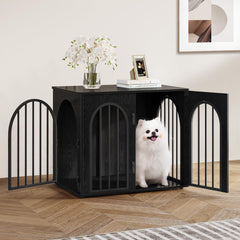 Hzuaneri 3-door dog crate design provides easy access from multiple sides.