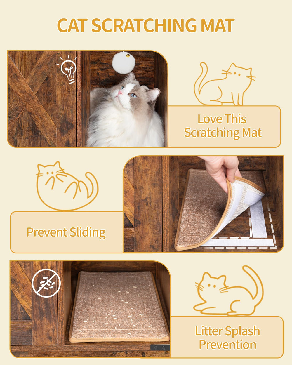 Hzuaneri cat-litter-box-enclosure-latch showcases secure, easy-to-use locking latch.