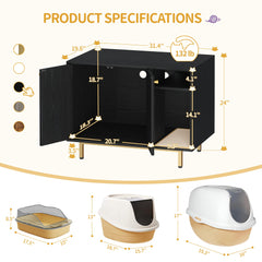 Hzuaneri CB01504G open compartment demonstrating easy litter access