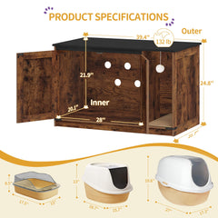Hzuaneri cat-litter-box-enclosure-privacy-corner emphasizes private space in a hallway.