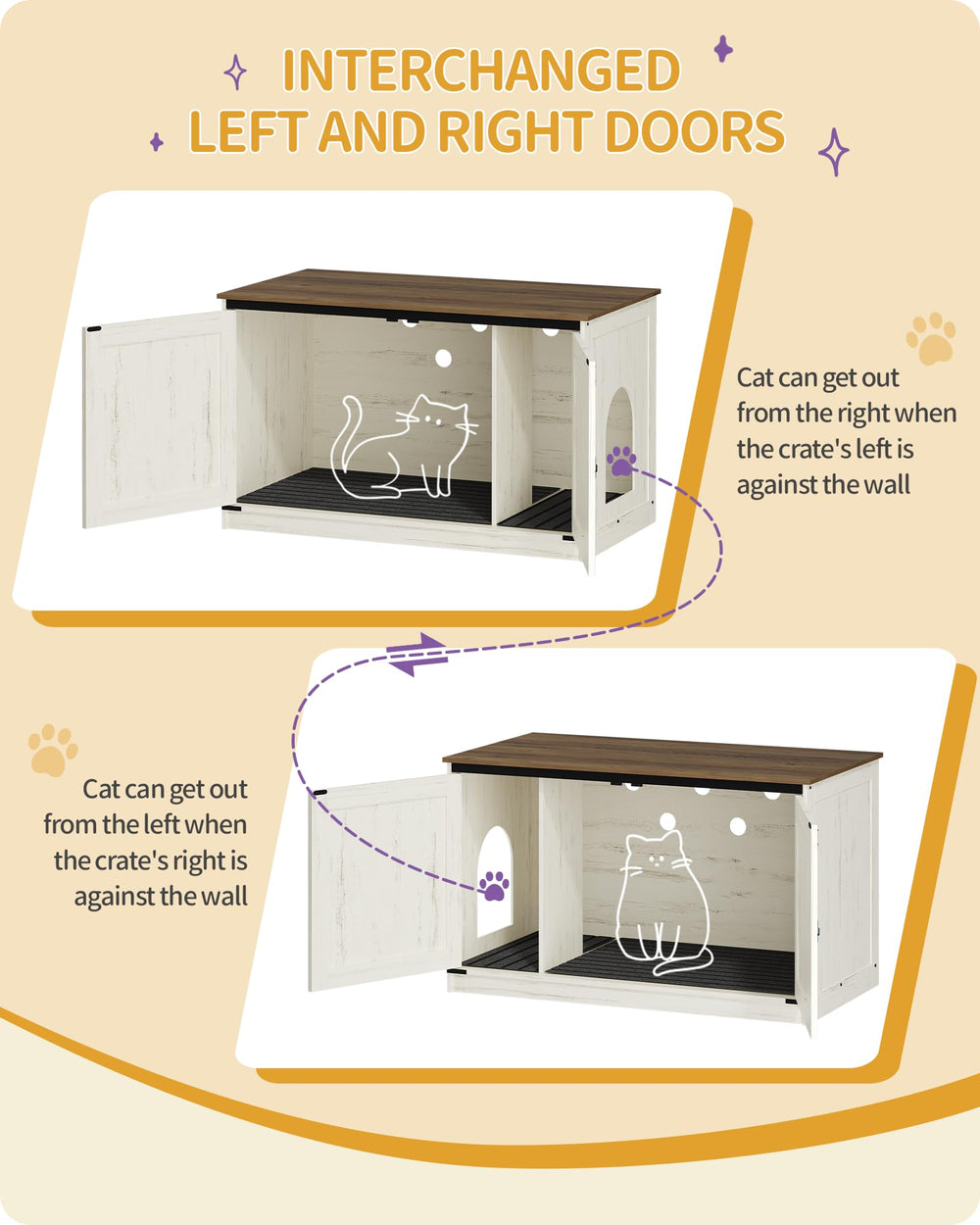 Hzuaneri enclosure shows reversible entrance for space flexibility.