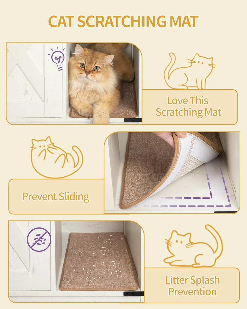 Hzuaneri cat litter box enclosure sturdy latch keeps doors secure.