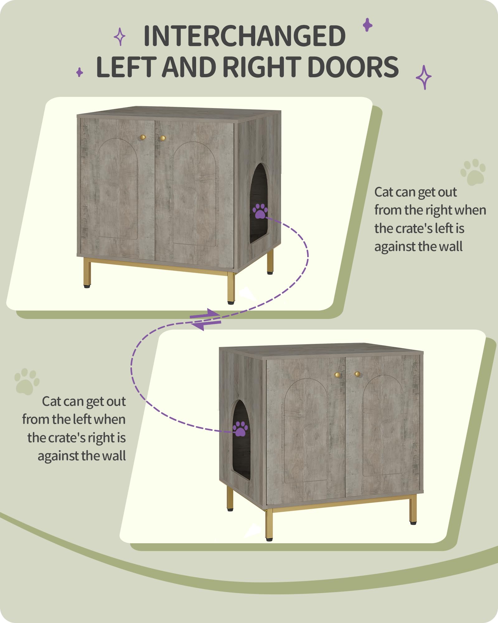 Hzuaneri Cat Litter Box Enclosure tools-included highlights easy assembly with included tools.