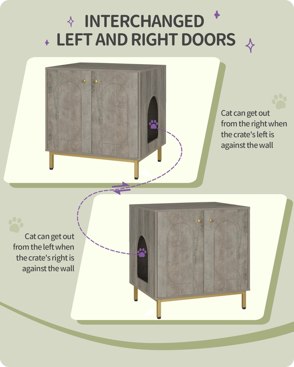 Hzuaneri Cat Litter Box Enclosure tools-included highlights easy assembly with included tools.