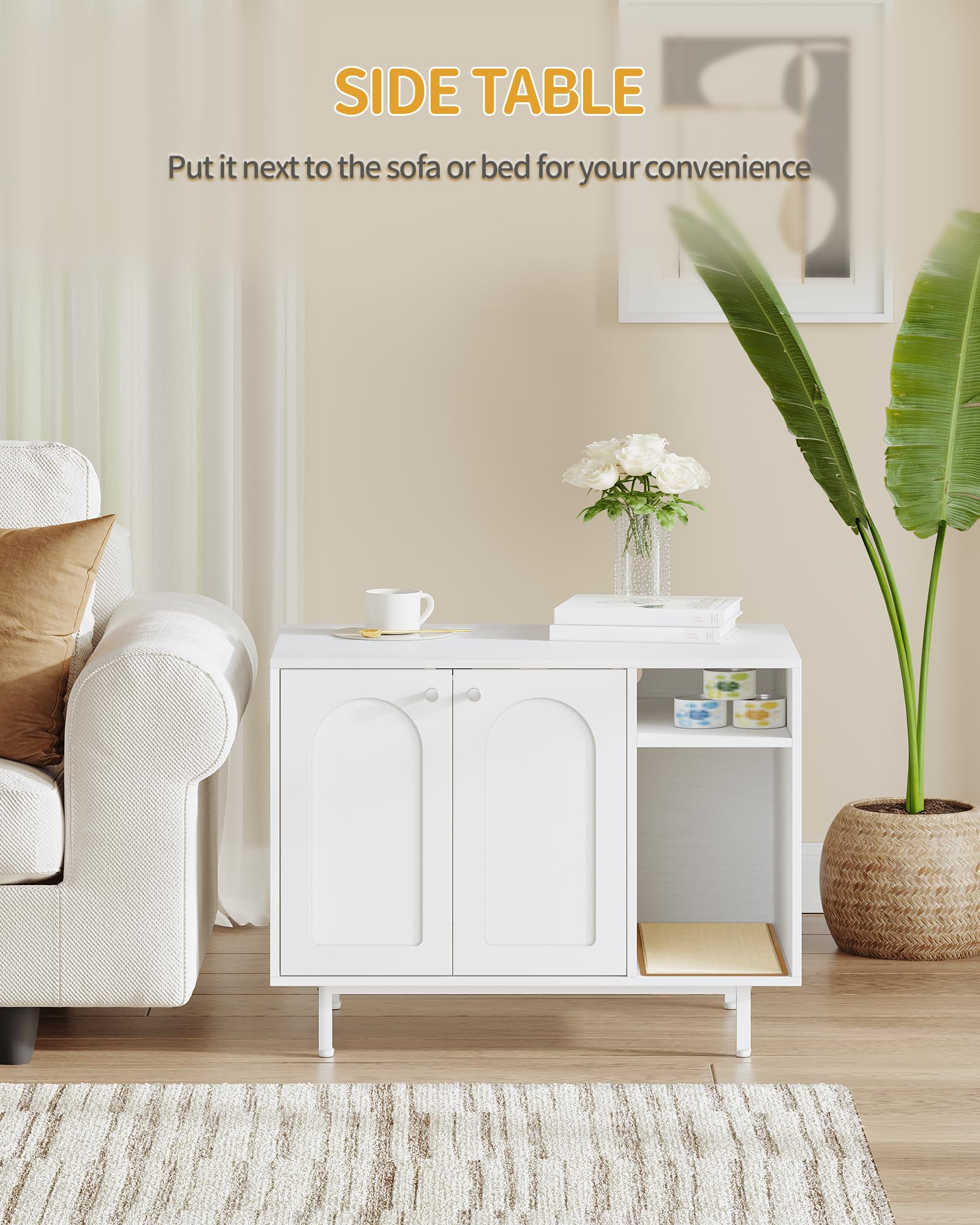 Hzuaneri end table top supports up to 132 lb for durability