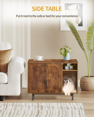 Hzuaneri cat litter box enclosure top table close-up shows sturdy tabletop surface.