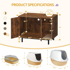 Hzuaneri litter box enclosure ventilation holes promote airflow and reduced scent.