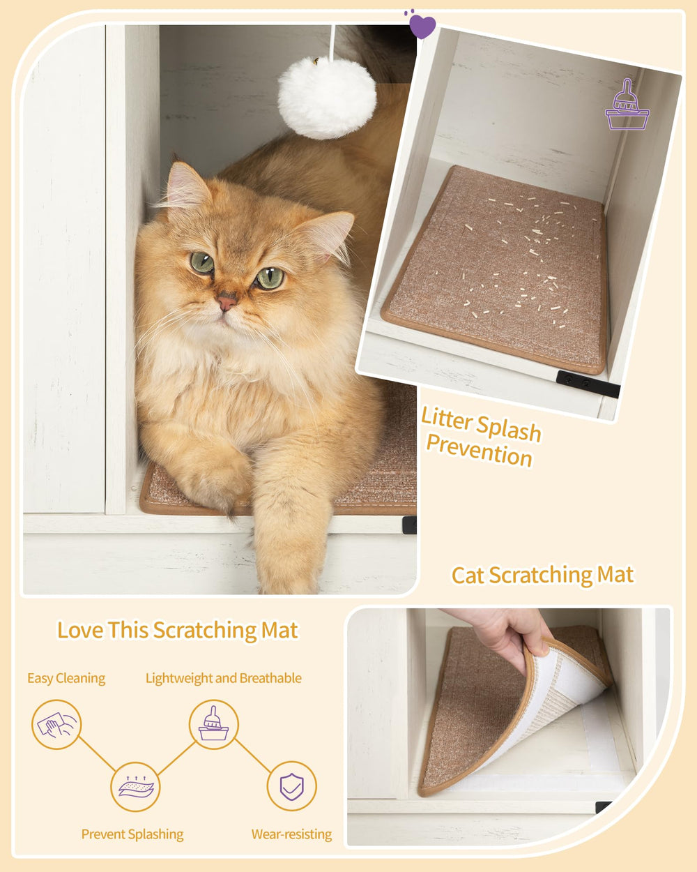 Hzuaneri cat scratching ball with bell provides playful enrichment