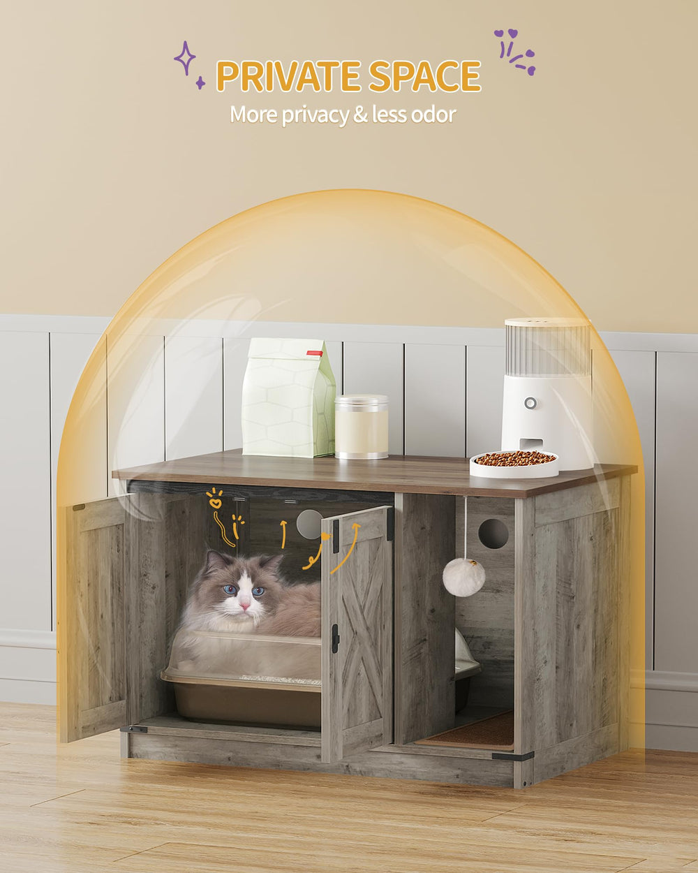 Hzuaneri cat scratching ball with bell for playful enrichment