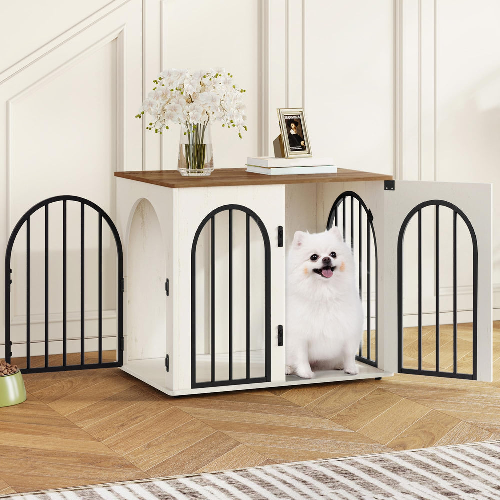 Hzuaneri decorative pet cage blends wood and metal for homes.