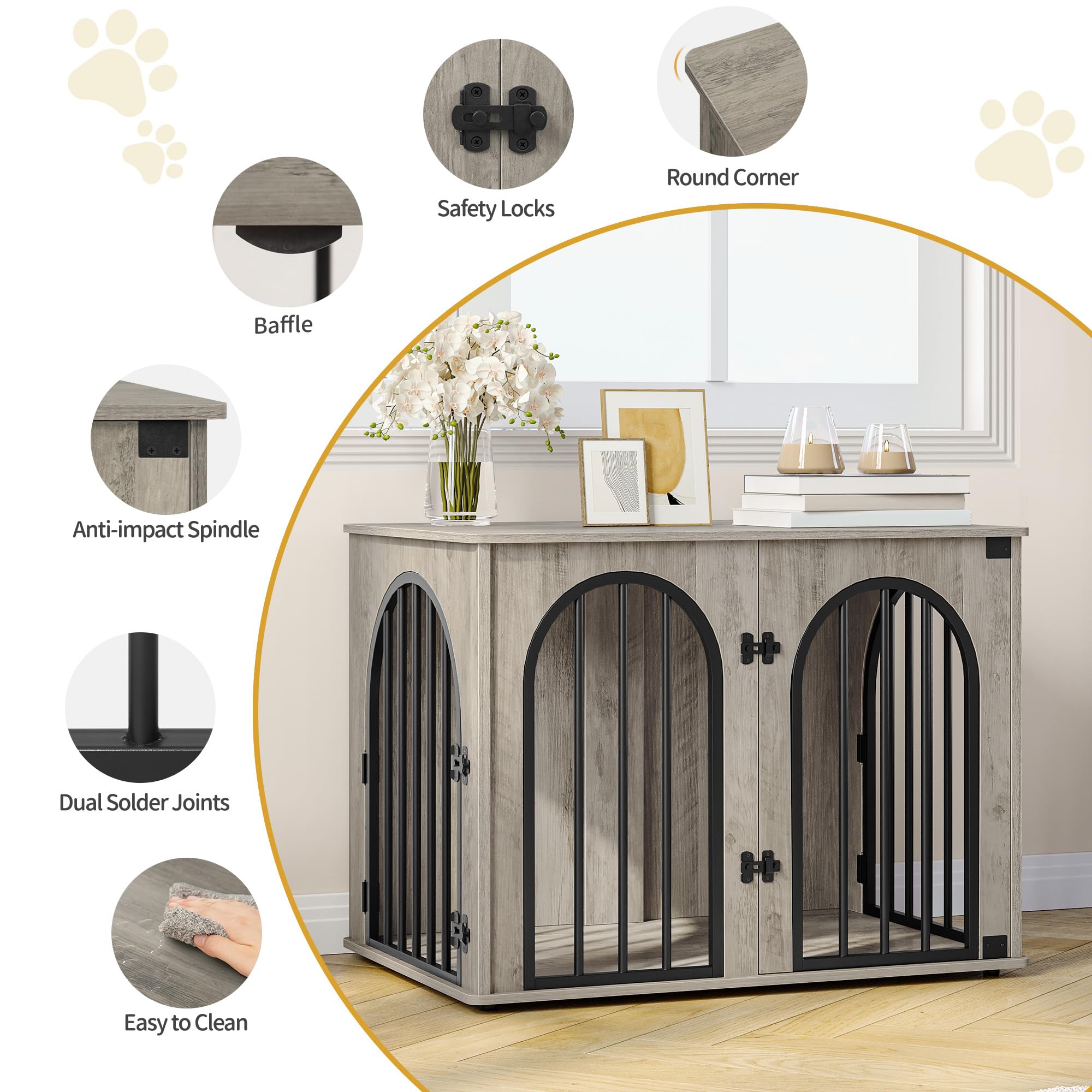 Hzuaneri decorative pet cage in living room doubles as stylish end table.