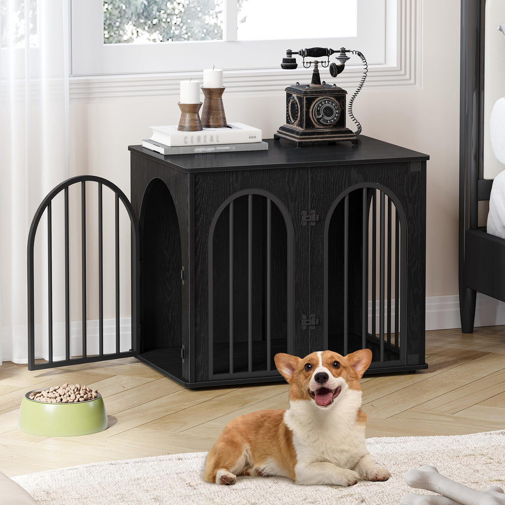 Hzuaneri decorative pet house doubles as a TV stand in living rooms.