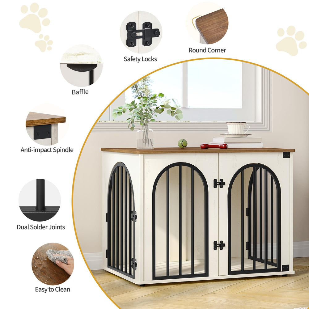 Hzuaneri dog crate bedroom nightstand blending function and style.
