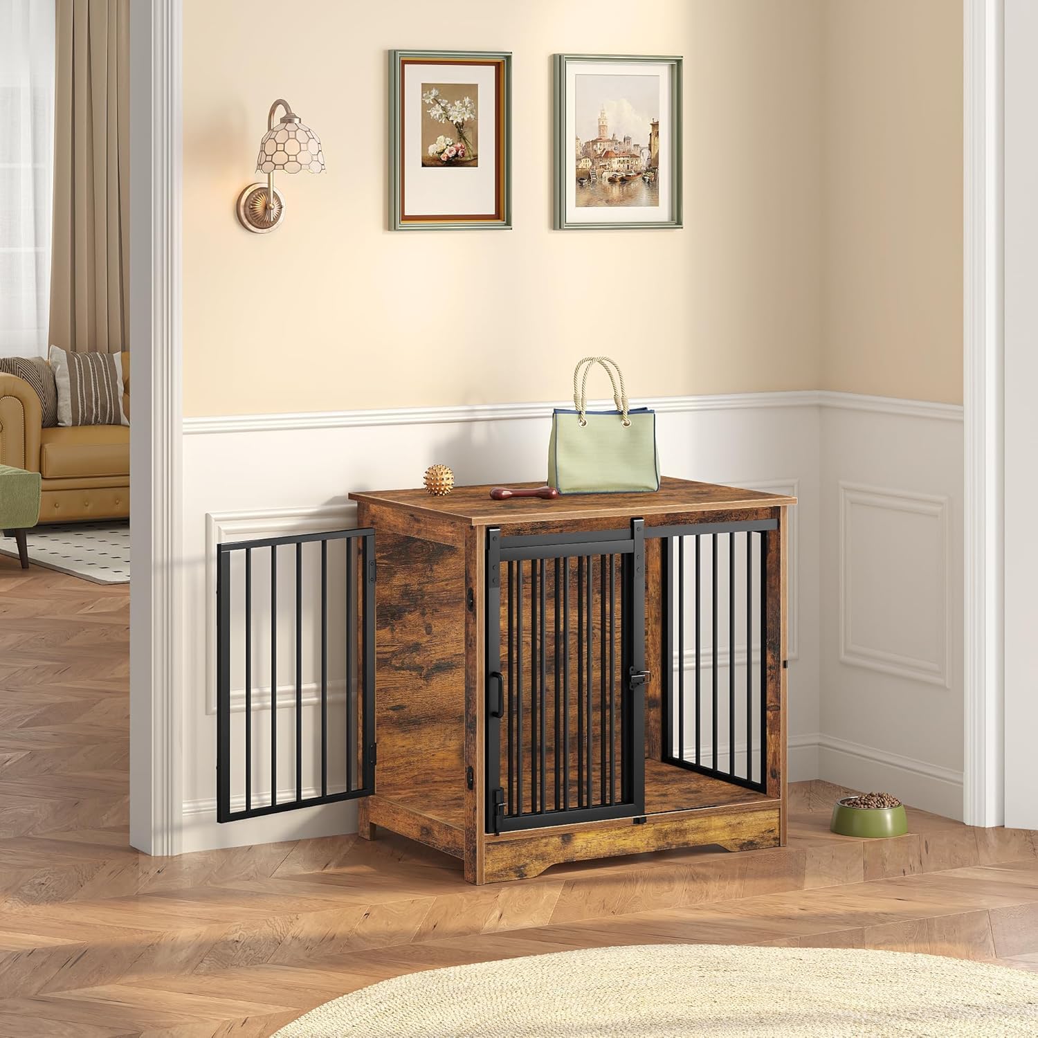 Hzuaneri wooden finish close-up; wear-resistant, easy-to-clean surface.