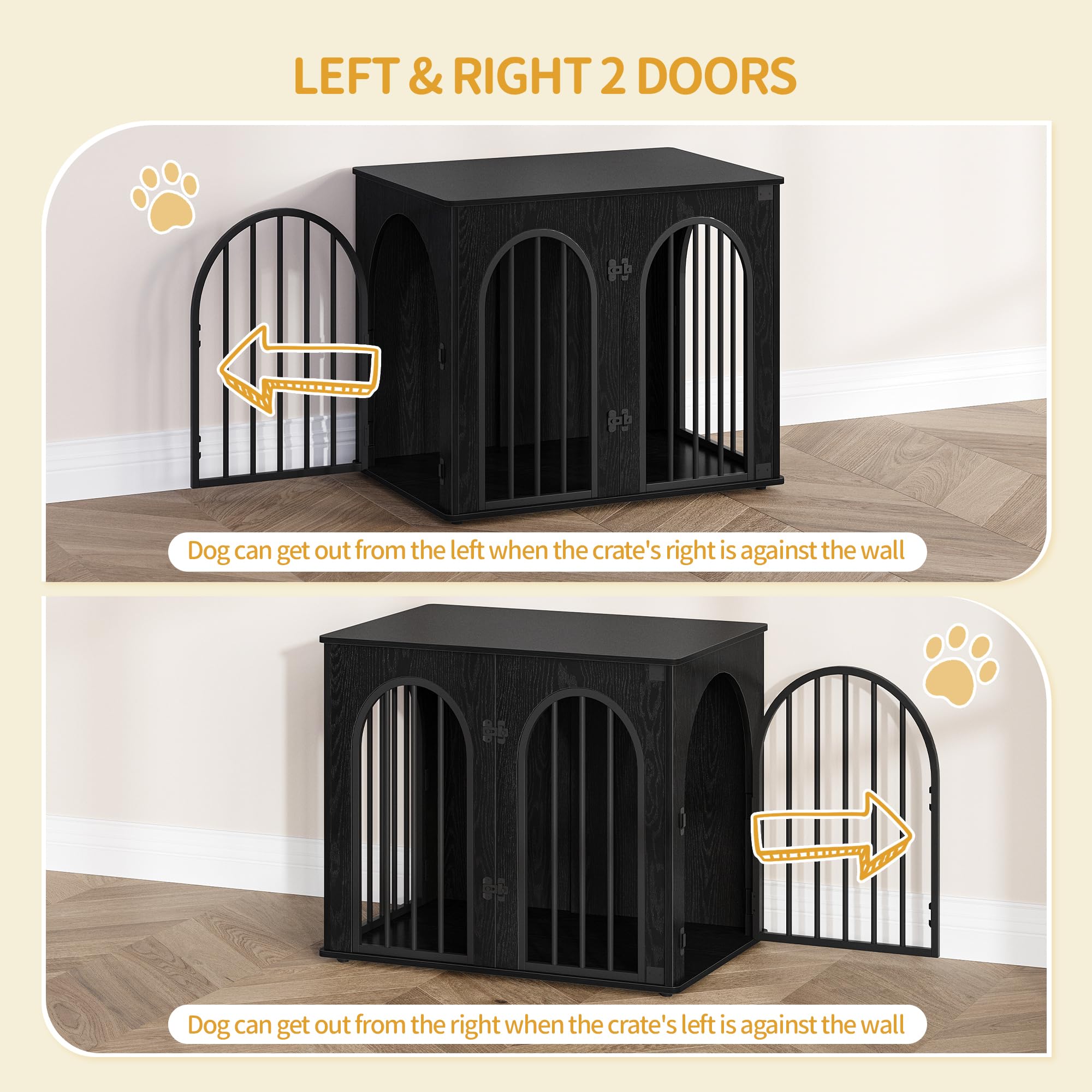 Hzuaneri dual-lock design helps secure dogs during crate time.