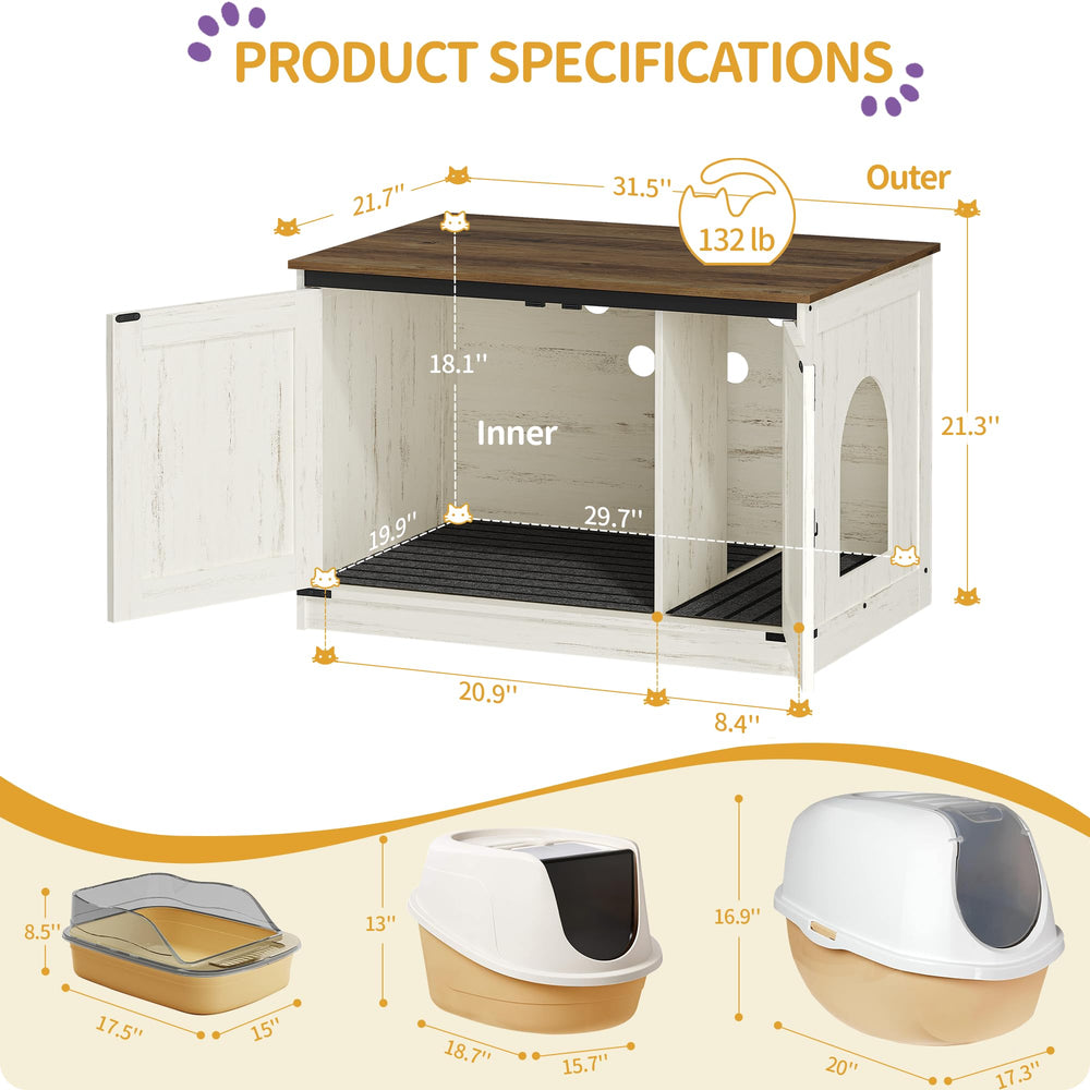 Hzuaneri hidden litter box furniture surface shows a tidy living room appeal.