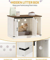 Hzuaneri indoor-cats-house-with-litter-box demonstrates versatile home integration