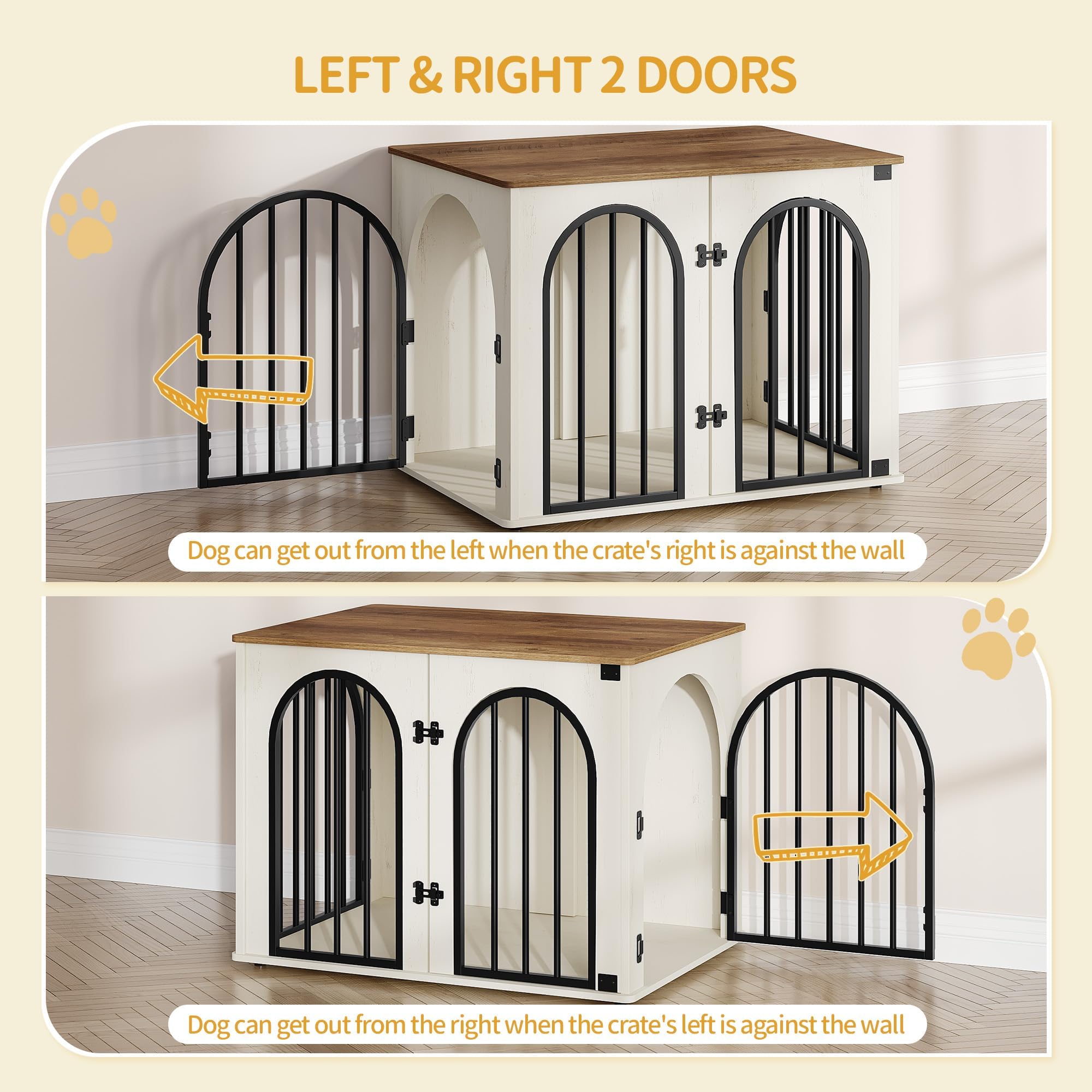 Hzuaneri indoor dog kennel furniture blending with living room decor.
