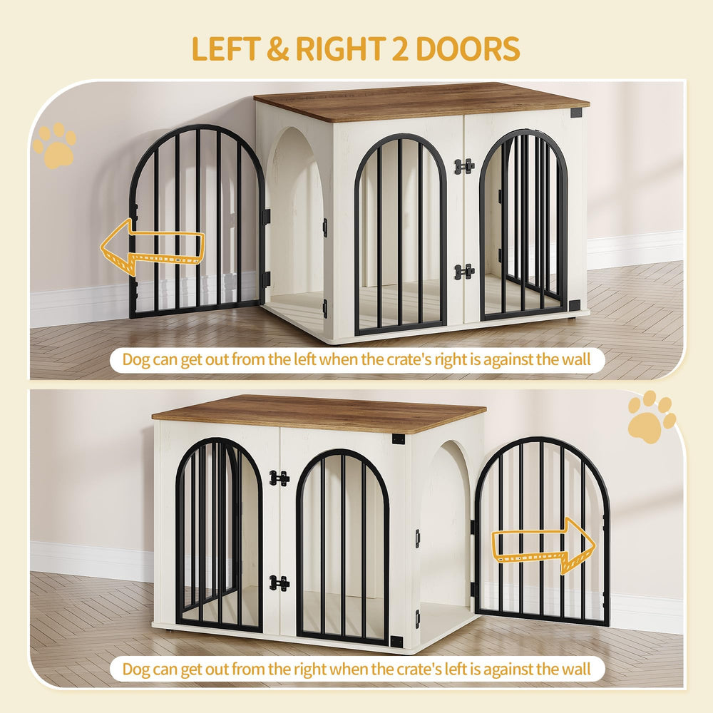 Hzuaneri indoor dog kennel furniture blending with living room decor.