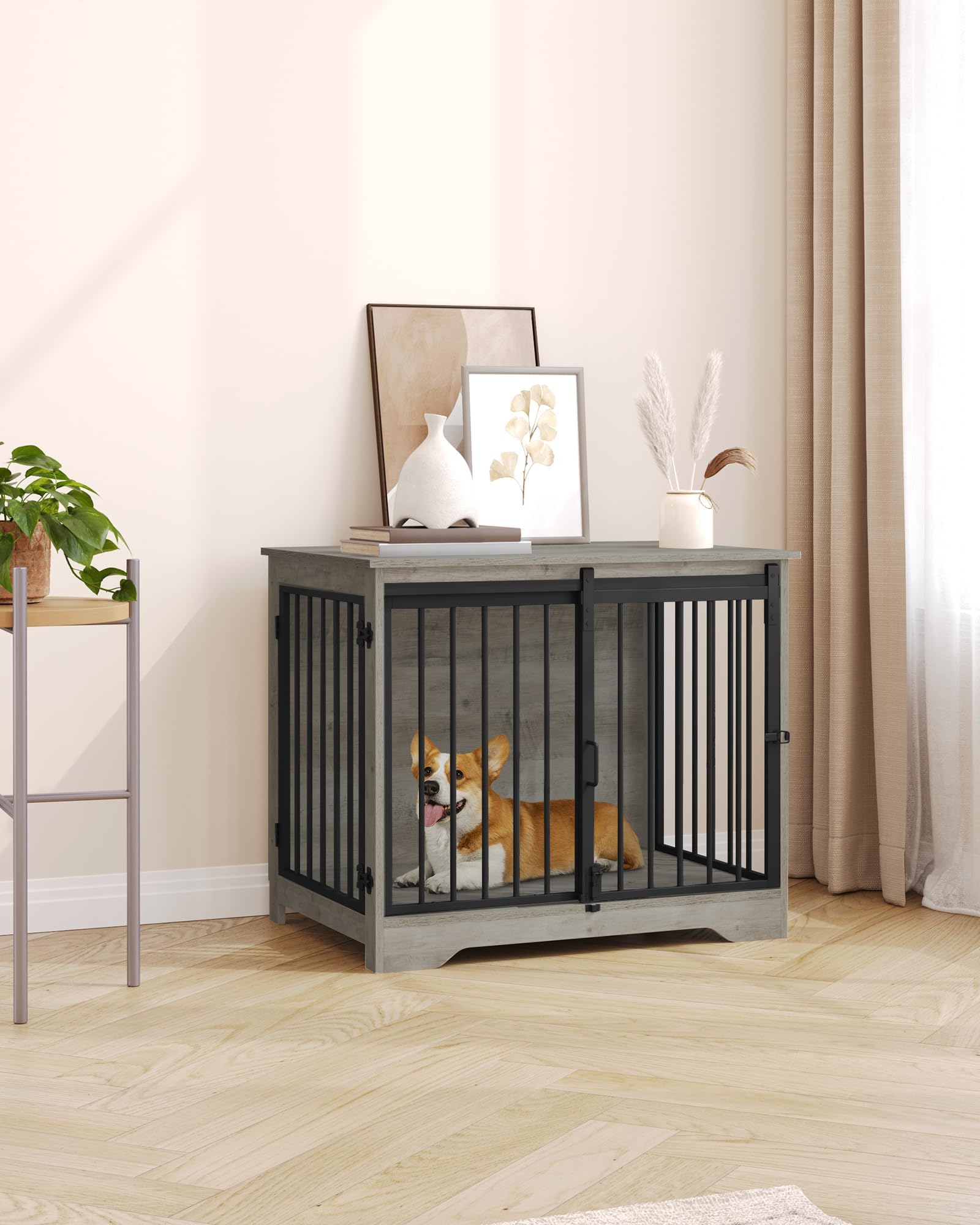 Hzuaneri interior dimensions 29.3L x 19W x 22.6H for small dogs.