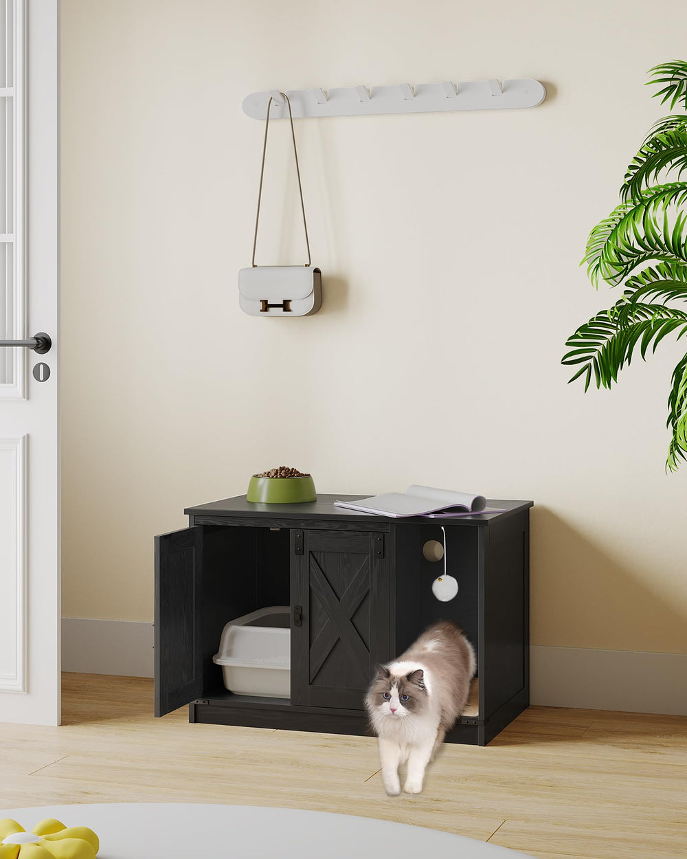 Hzuaneri separate corridor entry design boosts cat privacy and dog deterrence