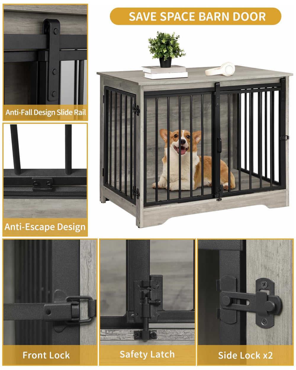 Hzuaneri steel-tube frame provides durability for active dogs.