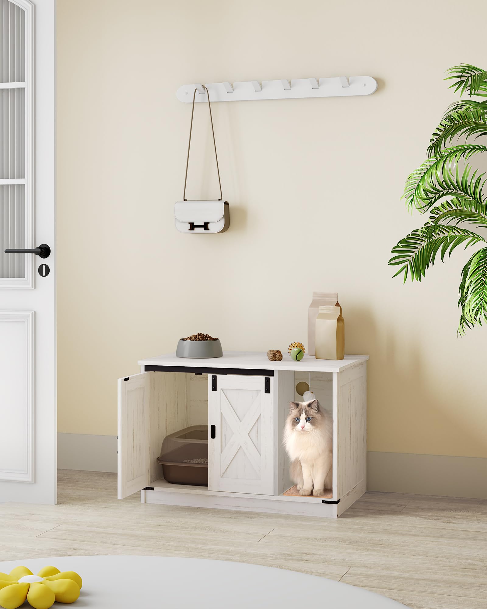 Hzuaneri white finish matches hallways and bedrooms with a clean look