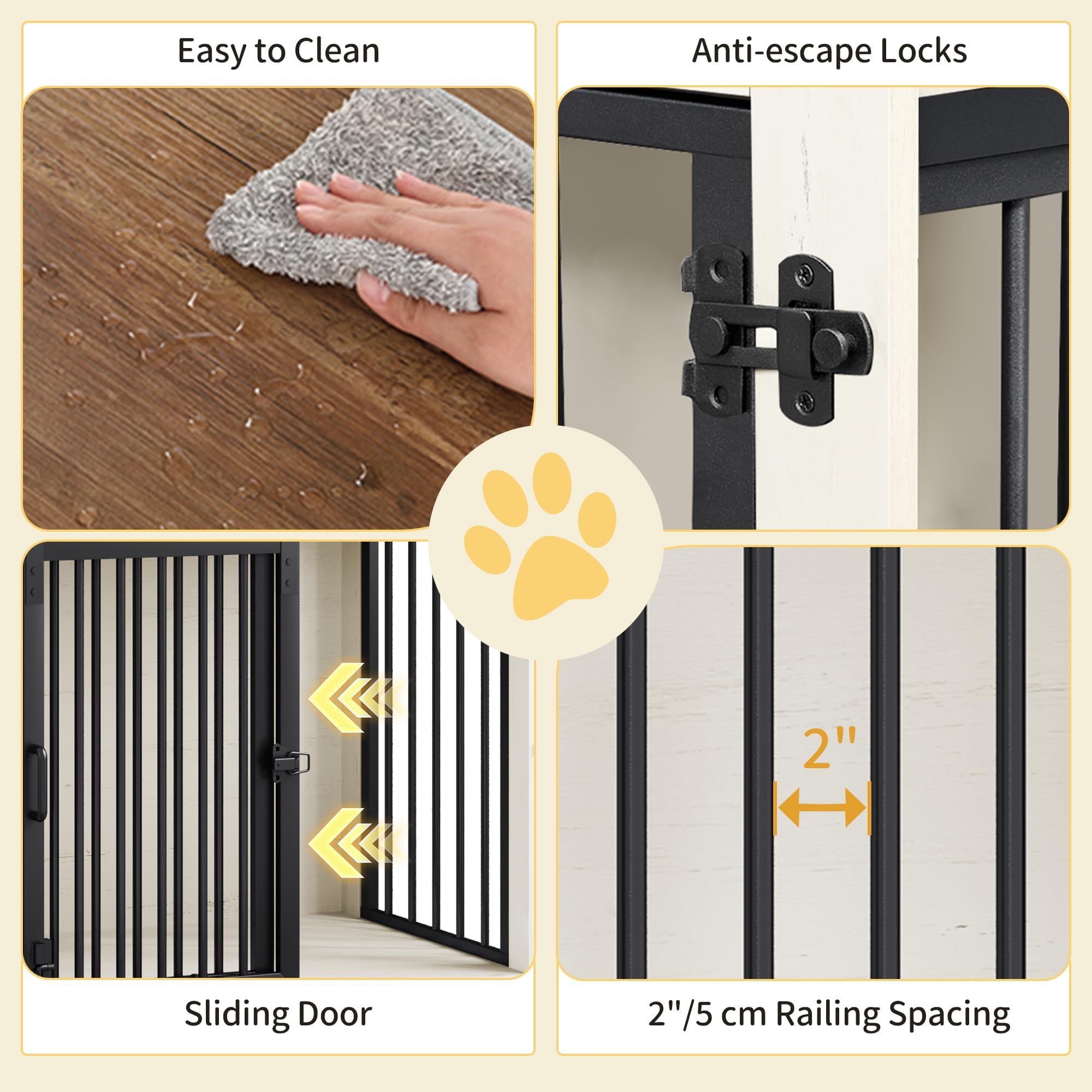 Hzuaneri wooden pet cage end table doubles as stylish living room furniture.
