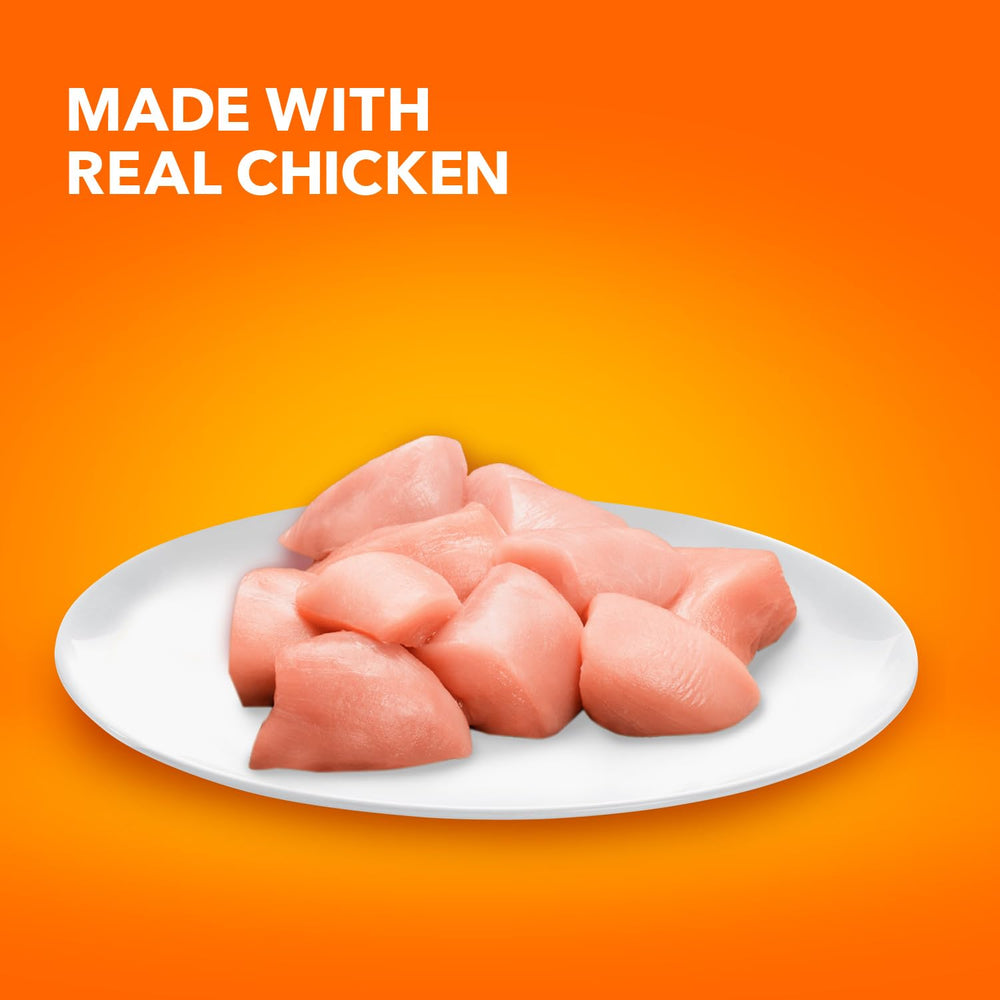 IAMS Proactive Health chicken ingredient close-up shows real chicken protein