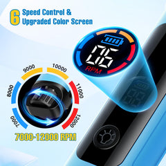 ianciu dog nail grinder LED display shows speed and battery status