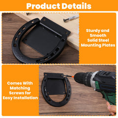 IANFAN black-coated steel tie ring with smooth edge for long-lasting use.