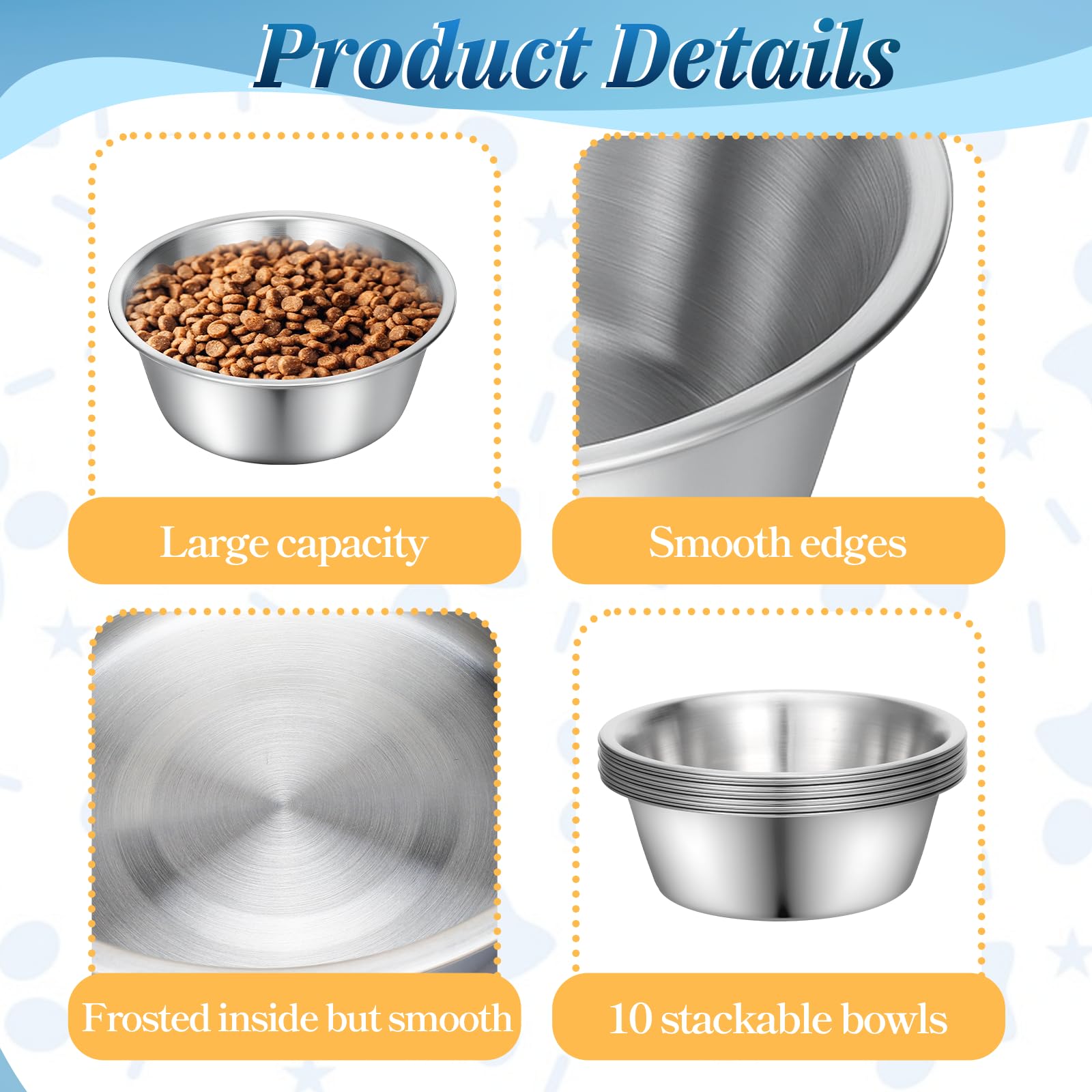 IANFAN dishwasher-safe stainless bowls ensure quick, easy cleanup after meals.