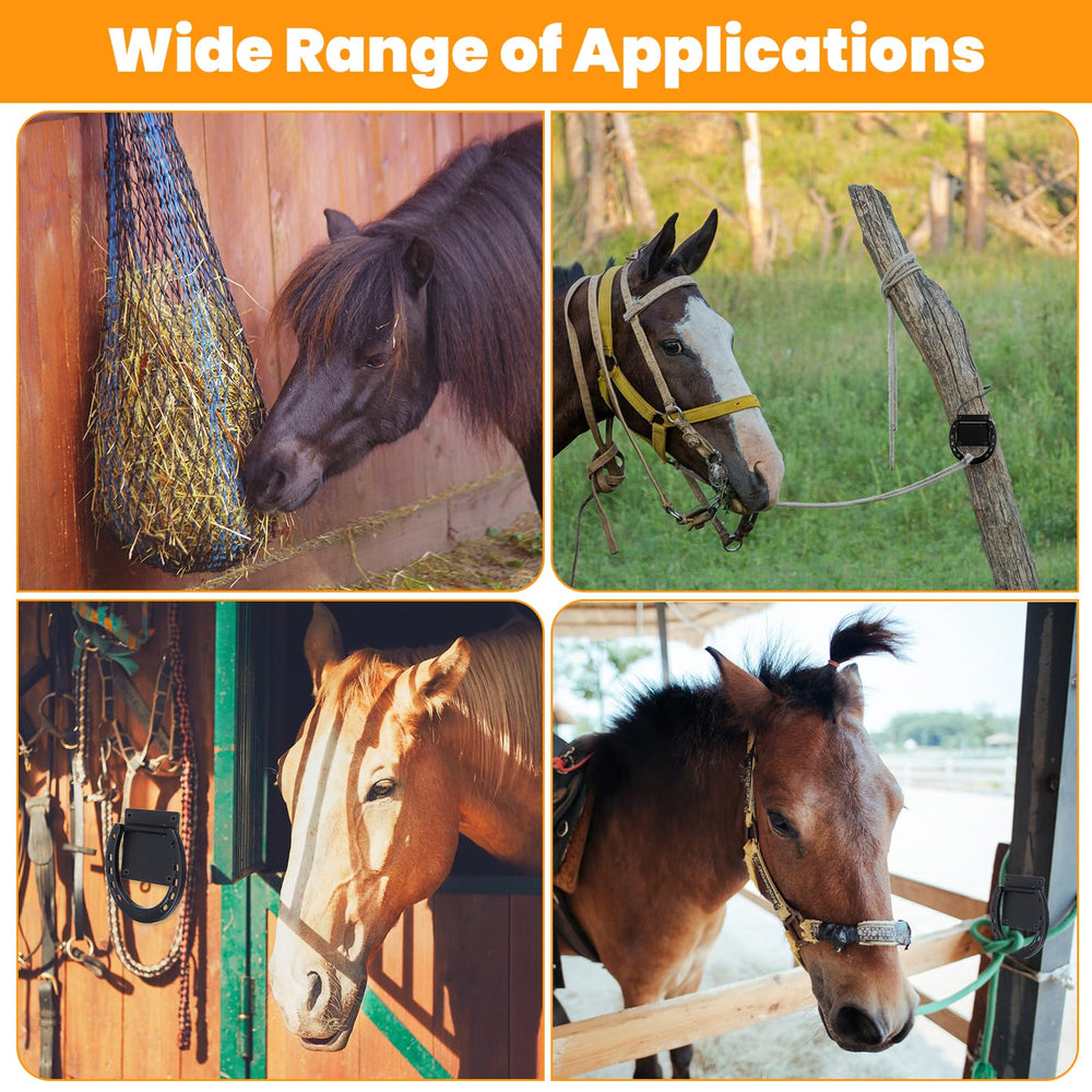 IANFAN horse care setup highlights practical tie points during brushing and trimming.