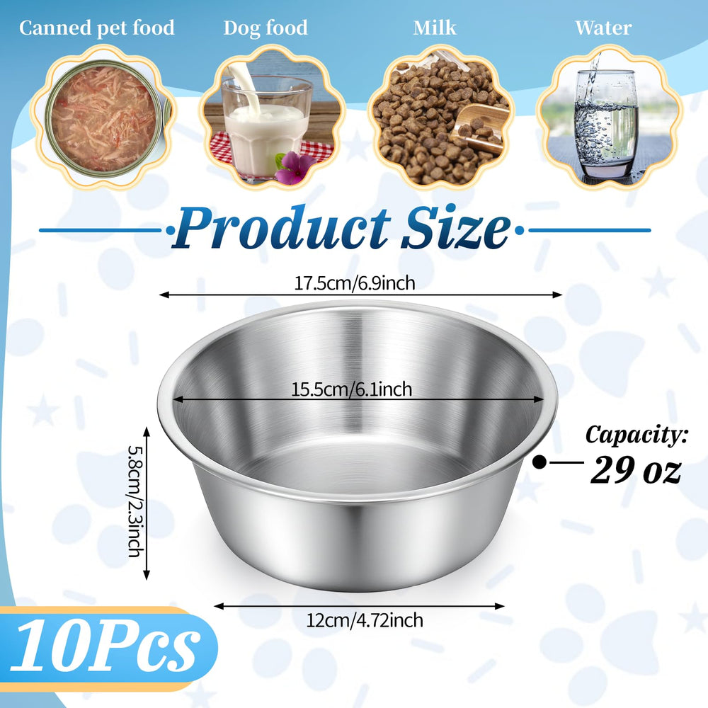 IANFAN stackable metal dog bowls save space in kitchen and dishwasher.