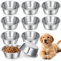 IANFAN stainless steel dog bowls 6.9-inch, 29oz capacity for daily meals.