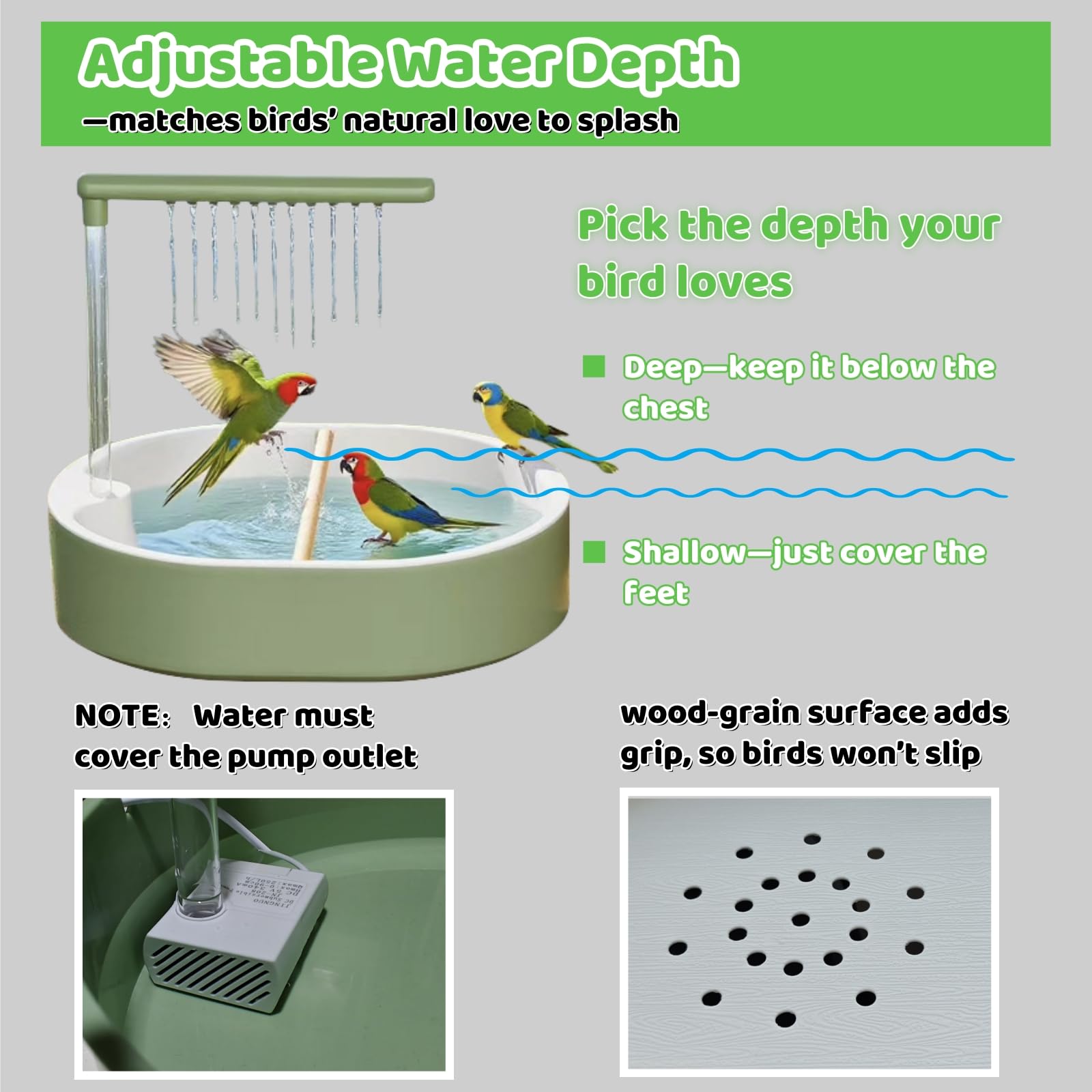 ianjetty parakeet-bath-easy-clean demonstrates straightforward setup and quick maintenance.