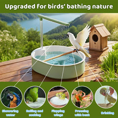 ianjetty parakeet-bath-usb-pump highlights quiet, reliable circulating water for refreshing baths.