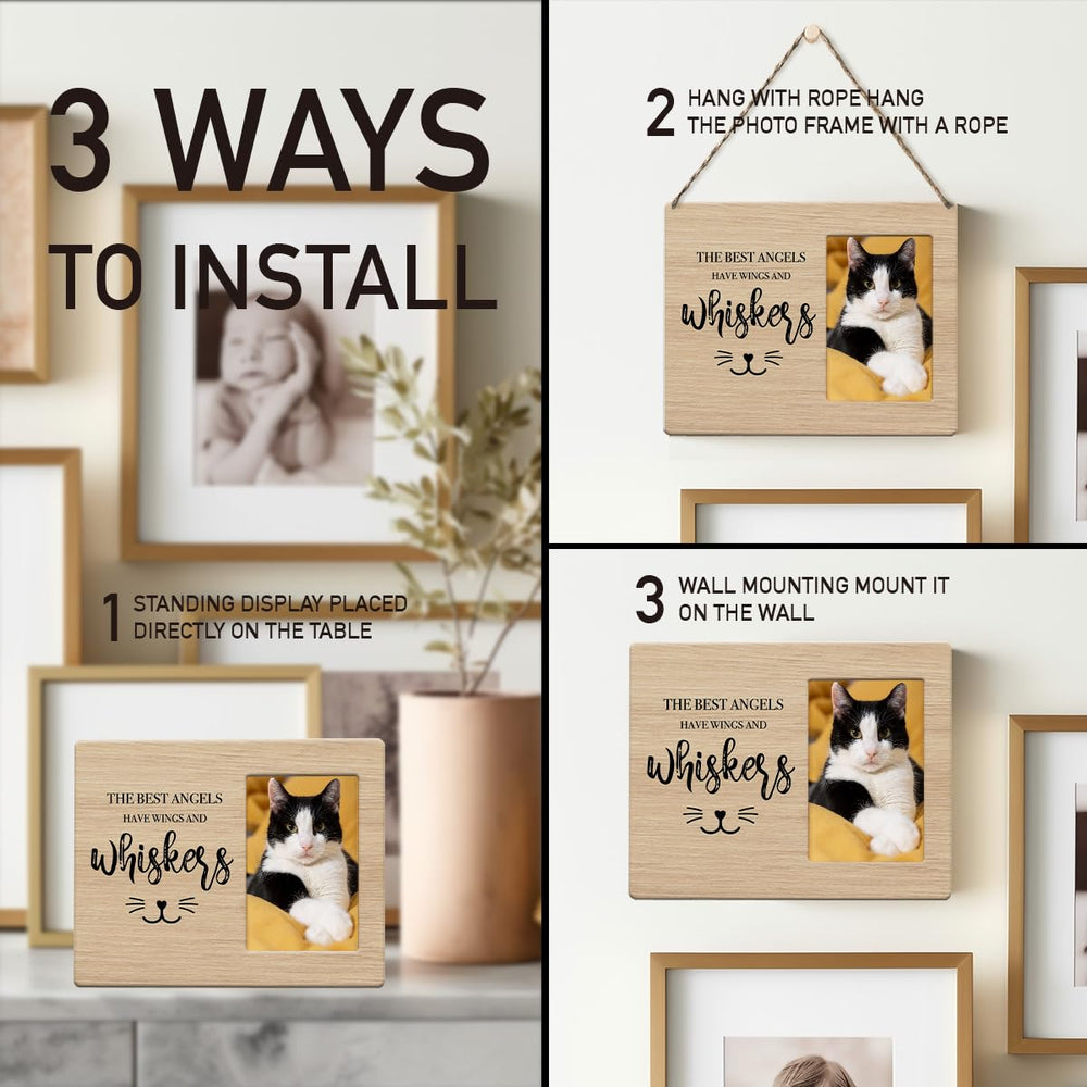IAXIC Pet Memorial Frame clear-front protects cherished photos.