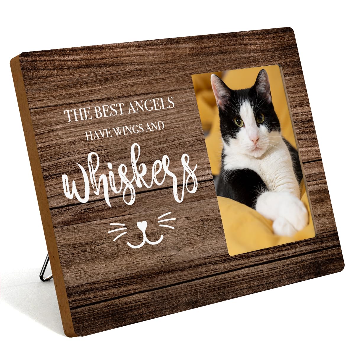 IAXIC Pet Memorial Frame front view highlights memory preservation for cherished cat photos.