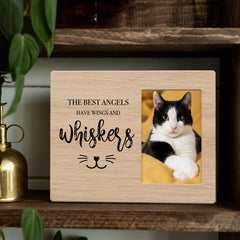 IAXIC Pet Memorial Frame retro woodgrain boosts rustic living room vibe.