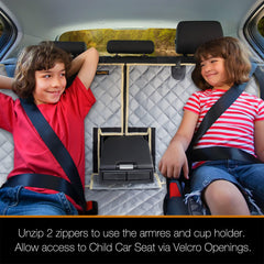 iBuddy armrest openings keep access for cupholders while traveling safely