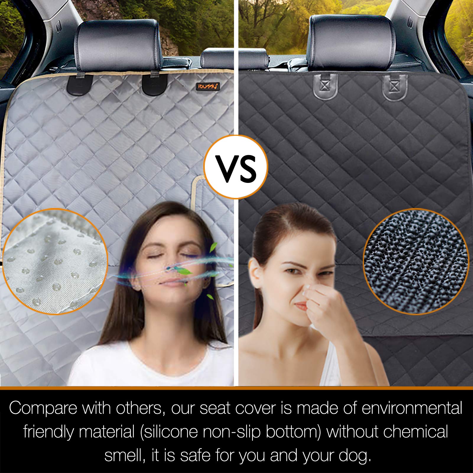 iBuddy dog and kid protector back seat keeps interior clean on trips
