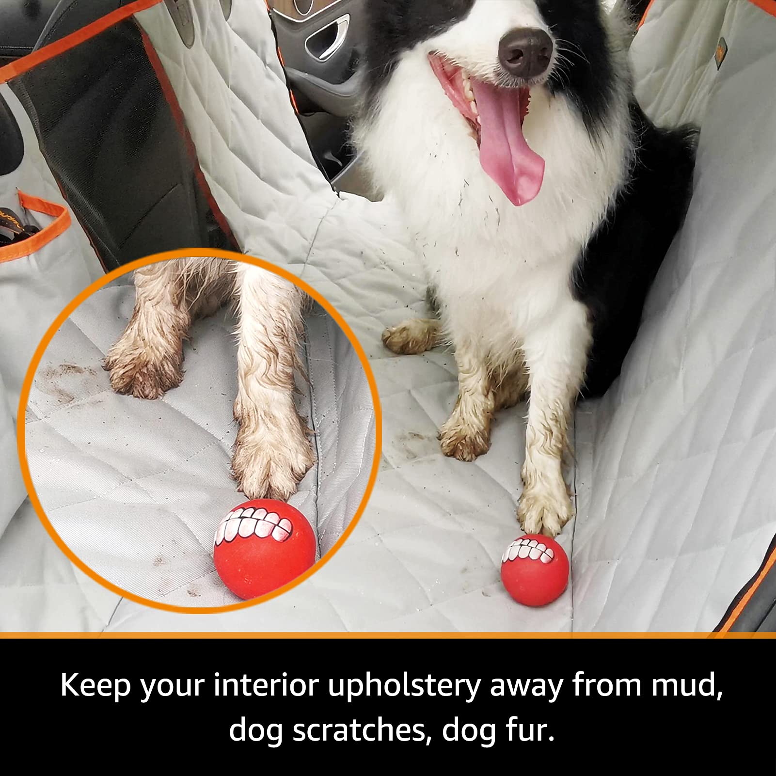 iBuddy waterproof back seat cover uses double layers for durable protection